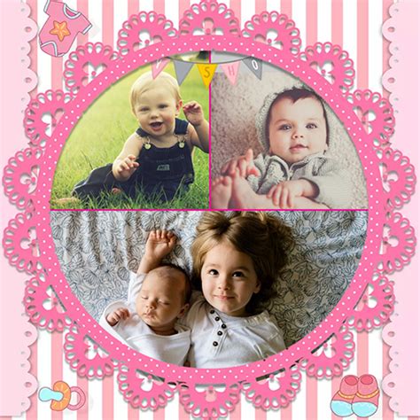 Collage baby photo frame for Android - Download