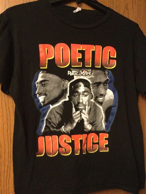 Poetic Justice Tupac Black Shirt Tultex Gem