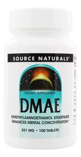 Dmae Bitartrato De Dimetilaminoetanol 351 Mg. 100 Tabletas | Envío gratis