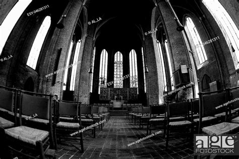 Interior Of Lutheran Church Marktkirche In Hannover Germany Stock