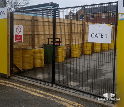 Temporary Site Double Gate Premier Fencing Nw Limited