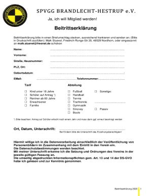 Ausf Llbar Online Ja Ich Will Mitglied Werden Fax Email Drucken