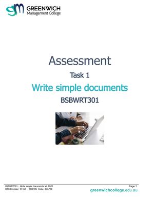 Bsbops Assessment Task V Assessment Task Manage Business