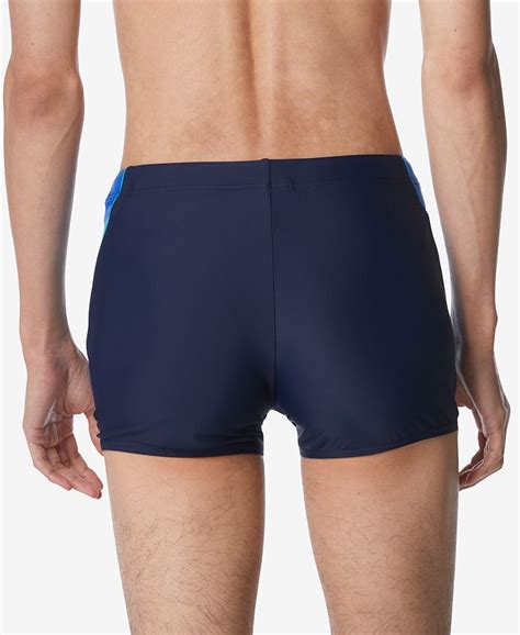 Speedo Mens Fitness Splice Stretch Upf 50 Swim Trunks Macys