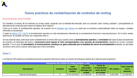 Liquidador Casos prácticos en Excel de contabilización de contratos