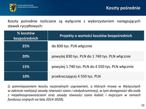 Zasady Kwalifikowalno Ci Wydatk W Projektu W Ramach Poddzia Ania Ppt