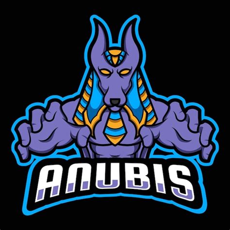 Logo De La Mascotte Anubis Gaming Esport Vecteur Premium