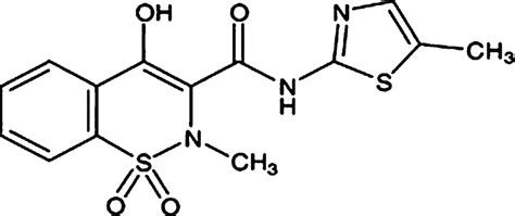 The Structure Of Meloxicam Download Scientific Diagram