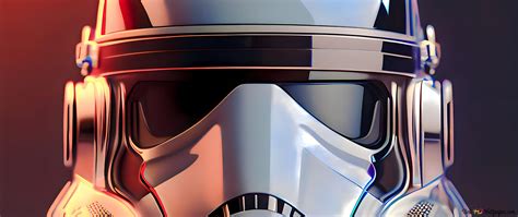 Imperial Icon: A Close-Up of a Stormtrooper Helmet 2K wallpaper download