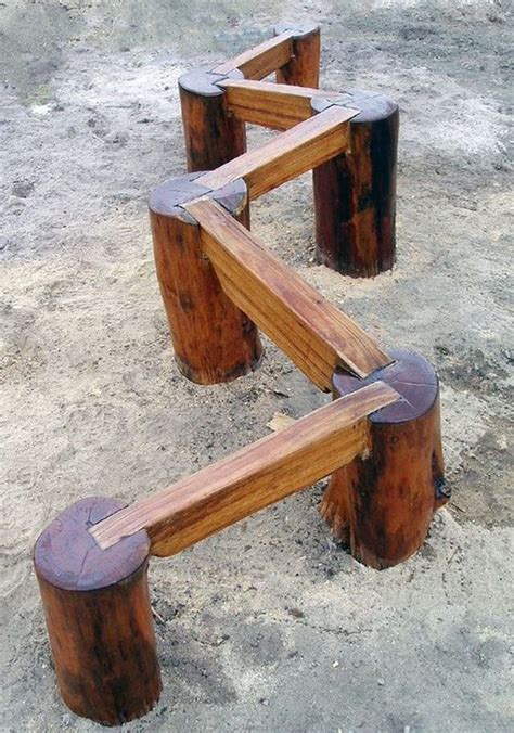 Wooden Log Balance Beam For Kids Playground