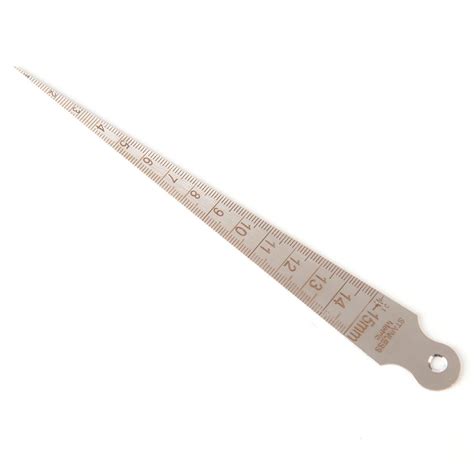 Wedge Feeler Gap Hole Taper Gauge Stainless Steel Ruler Measure Tool