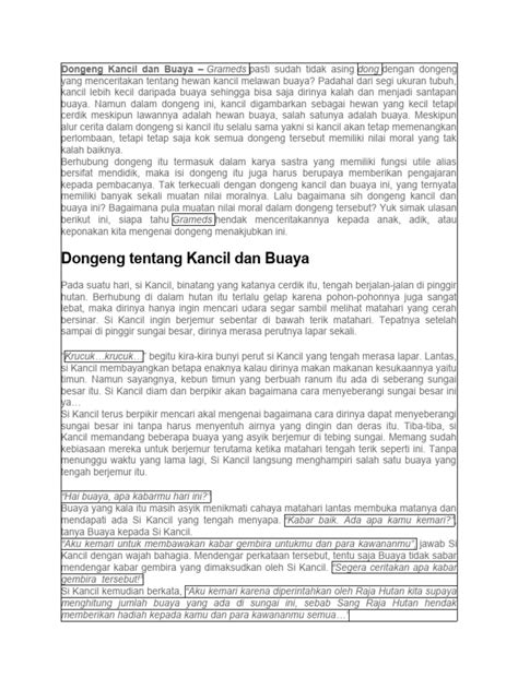 Dongeng Kancil Dan Buaya Pdf