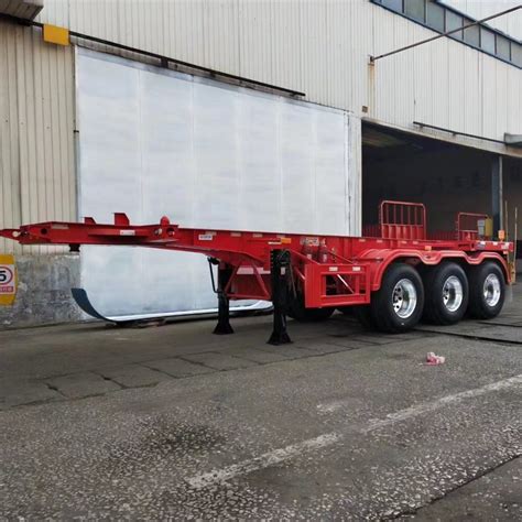 Hot Sale 3 4 Axle 20FT 40FT 40 Foot 53 20 Foot Tipper Skeleton Skeletal