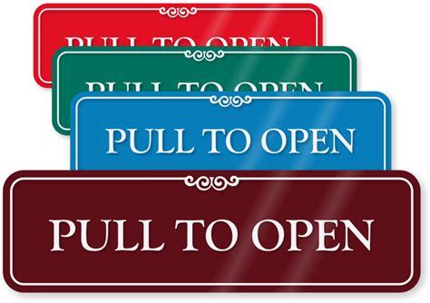 Push Pull Door Signs Printable