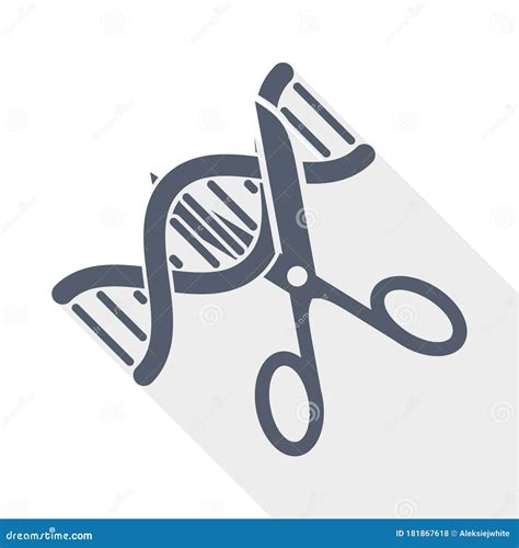 Dna Genetic Modification Flat Design Vector Icon Stock Vector