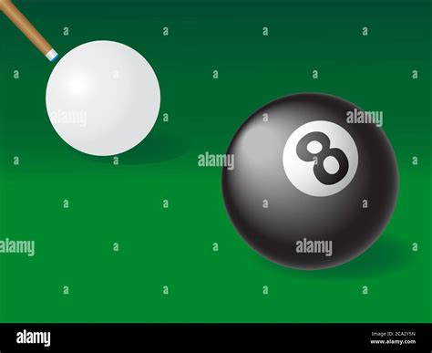 White And Black Ball For Billiards Vector Illustration Stock Photo Alamy