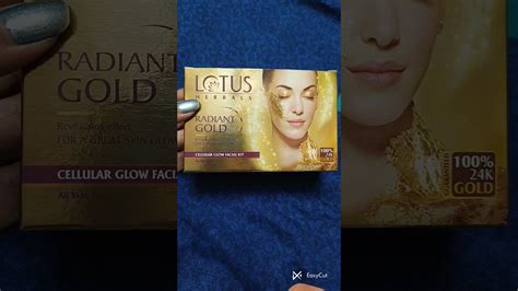 Lotus Herbals Radiant Gold Facial Kit Shortsvideo Facial Lotus Youtube