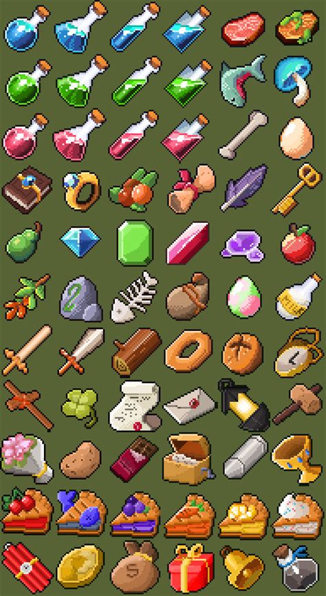 Artstation Pixel Art Item Pack 66 Item