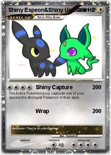 Pokémon Shiny Espeon Shiny Umbreon Shiny Capture My Pokemon Card