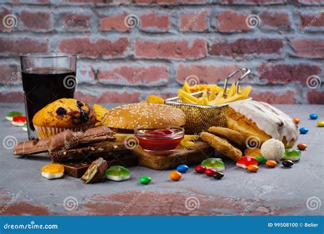 Carbohydrates Food Sources Top View On A Table Royalty Free Stock