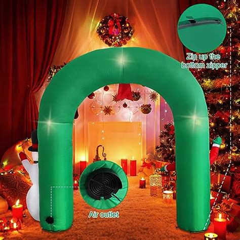 SHDEJTG 10ft Christmas Inflatable Outdoor Decoration Inflatable Yard Decoration Inflatable Santa ...