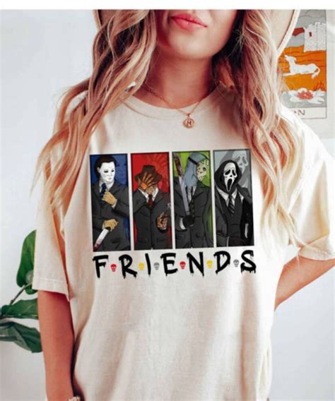 Horror Movie Halloween Shirt Friends Van With Clown Retro Scary Movie