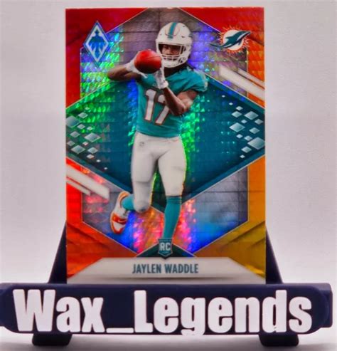 Panini Phoenix Jaylen Waddle Rookie Fire Burst Card Rc Miami