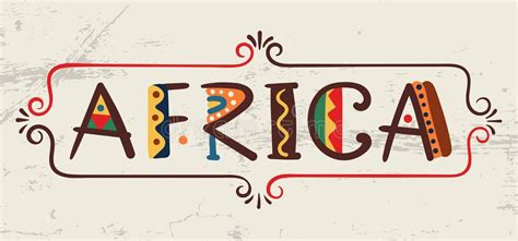 Africa Text Font Stock Illustrations 11084 Africa Text Font Stock