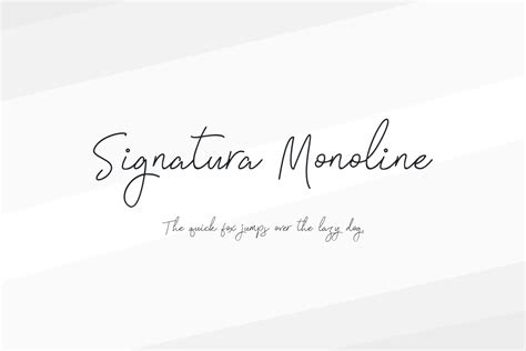 Signatura Monoline Font Download Free