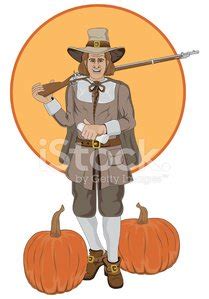 waving cartoon pilgrim stock clipart royalty  freeimages