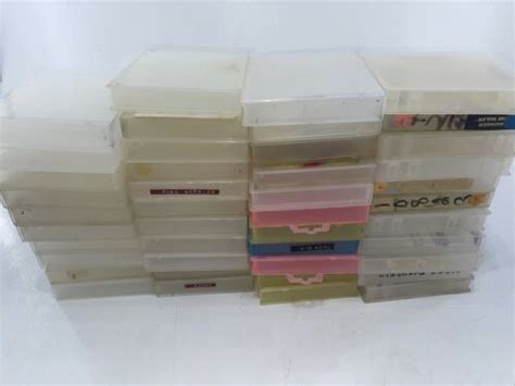 Lot Of 43 Nintendo NES Clear Colored Plastic Hard Clamshell Cartridge