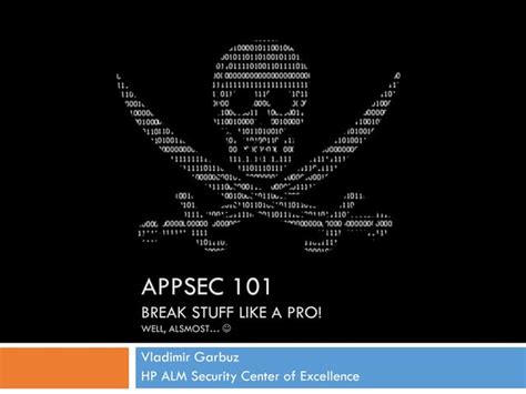 Application Security 101 Ppt