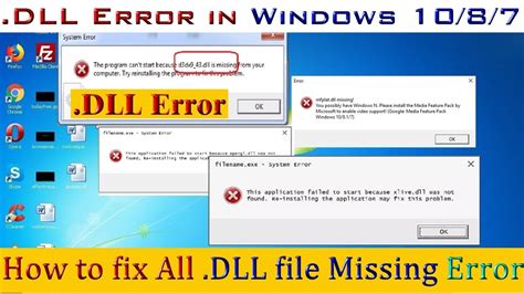 How To Fix All Dll File Missing Error In Windows Missing Dll