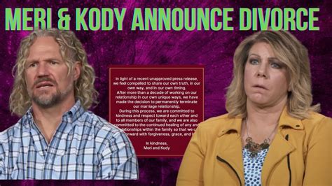 Sister Wives Update Meri And Kody Announce Official End To Marriage