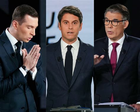 Législatives Les moments forts du débat entre Attal Bardella et Faure