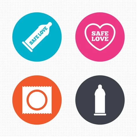 Condom Safe Sex Icons Stock Vector Image By ©blankstock 76382927