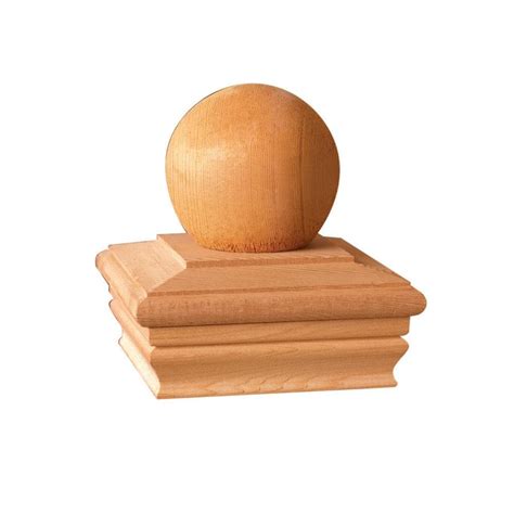 Wood Redwood Deck Post Caps At