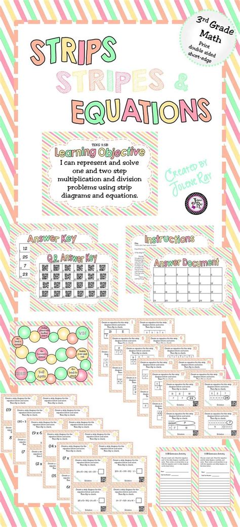 3rd Grade Multiplication Division With Strip Diagrams And Equations