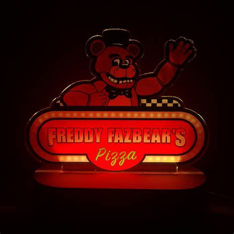 Freddy Fazbears Pizza Night Light Five Nights At Freddys Night Light Fnaf Security Breach