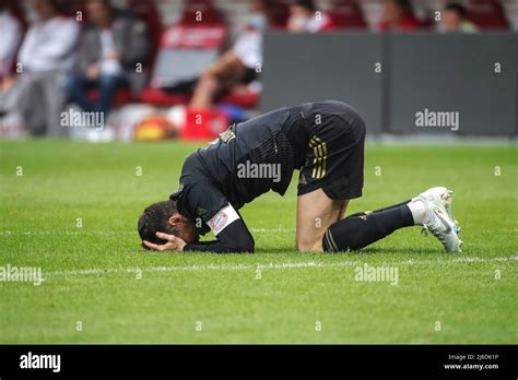 Robert Lewandowski Fc Bayern Munich On The Ground Disappointment