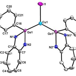 Molecular Structure Of Complex 6 Thermal Ellipsoids Are Drawn At The