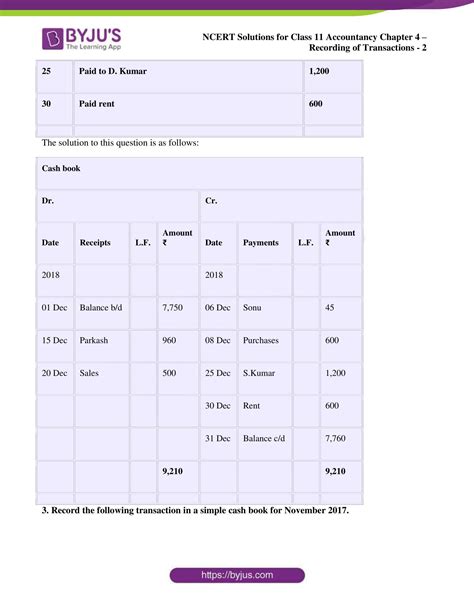 Class 11 Account Solution Image To U