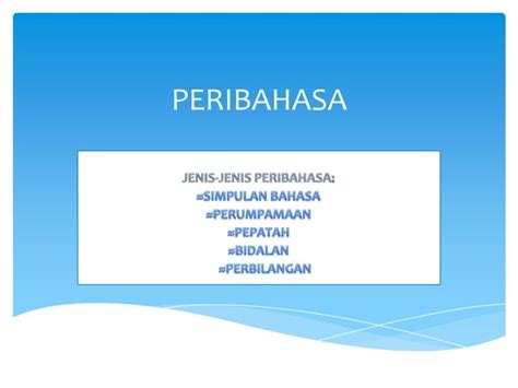 Persembahan Peribahasa PPT