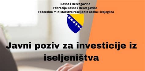 Federalno Ministarstvo Raseljenih Osoba I Izbjeglica Javni Poziv Za