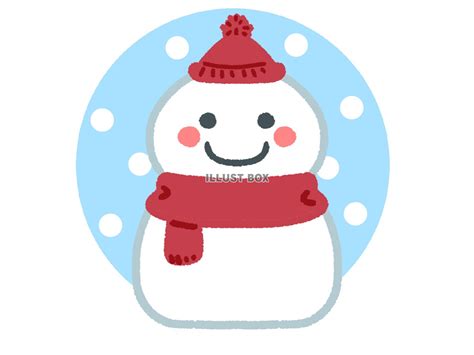 無料イラスト かわいい雪だるま