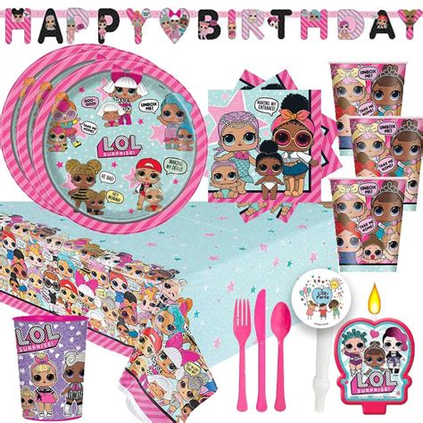 Lol Surprise Party Supplies Pack With Decorations For 16 With Plates