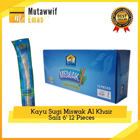 Kayu Sugi Miswak Al Khair Saiz Pieces Shopee Malaysia