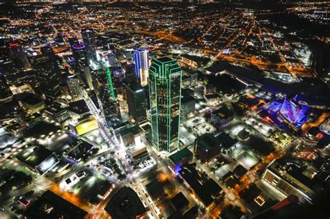 The City From The Dallas Police Helicopter Unit On The Night Of Nov 6