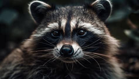 Premium Ai Image A Raccoon With A Black Nose And A Black Nose