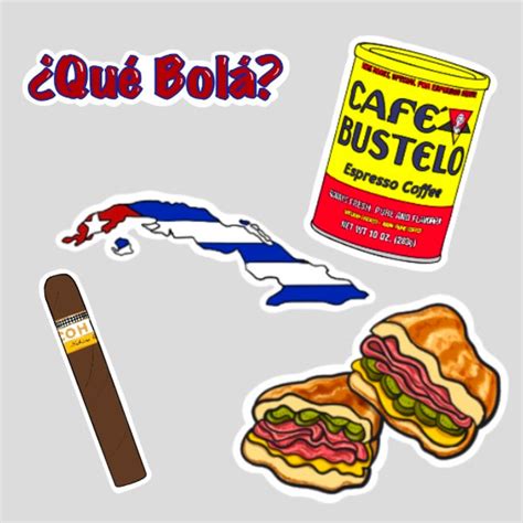 Cuban Sticker Pack Cuba Stickers Cafe Bustelo Latinos Etsy